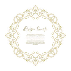 Vector ornamental decorative design. Elegant ornate element for design template.