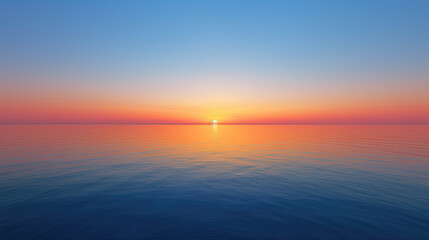 Obraz premium Tranquil Ocean Sunset with Vibrant Sky