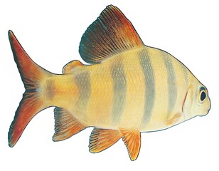Fish shape over white background, fish clipart