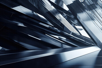 Obraz premium Futuristic Abstract Metallic Architecture Design