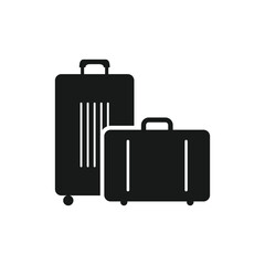 Baggage suitcase icon. Travel bags vector icon. Vacation vector icon illustration