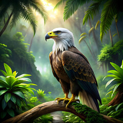 Fototapeta premium eagle in the jungle