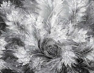 Obraz premium Abstract Winter Seamless Background With Frosty Ice Texture