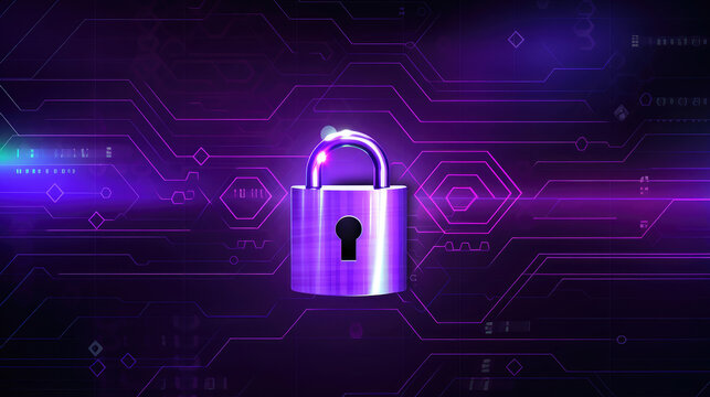 Futuristic Cybersecurity Shield Concept