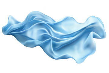 Abstract Blue Fabric Swirling Design