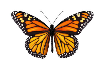 Fototapeta premium Close-Up of a Butterfly with Orange and Black Wings
