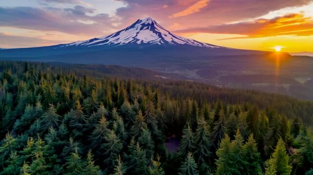 mount hood at sunset