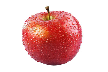 Red Apple with Water Drops