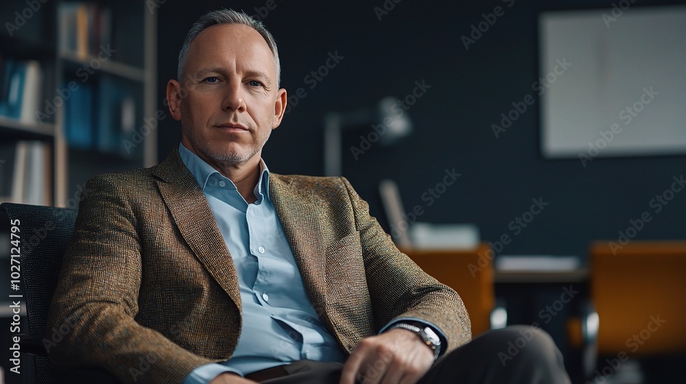 Canvas Prints Professional Man in Modern Office Setting