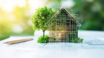 Sustainable green building practices in architectural blueprints for eco friendly construction