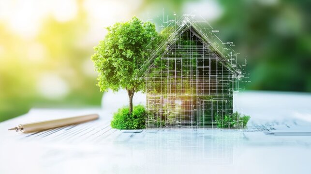 Sustainable green building practices in architectural blueprints for eco friendly construction