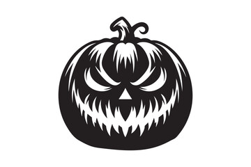 Spooky Halloween Pumpkin Silhouette 12.eps