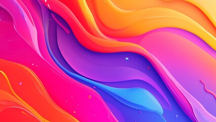 a vibrant template illustration using bold colors, ensuring ample copy space