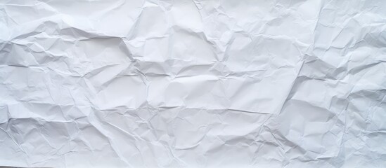 Crumpled White Paper Texture for Background