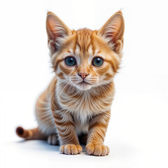 Obraz premium cat on white