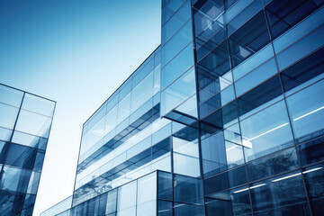 Obraz premium Modern Business Building with Glass Facade