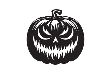 Spooky Halloween Pumpkin Silhouette 35.eps
