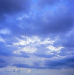 Clouds and sky background. Natural atmosphere