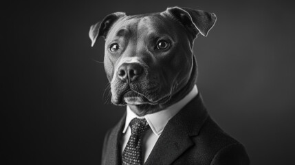 Dog in suit
