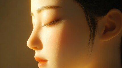 Calm Japanese Person in Soft Light