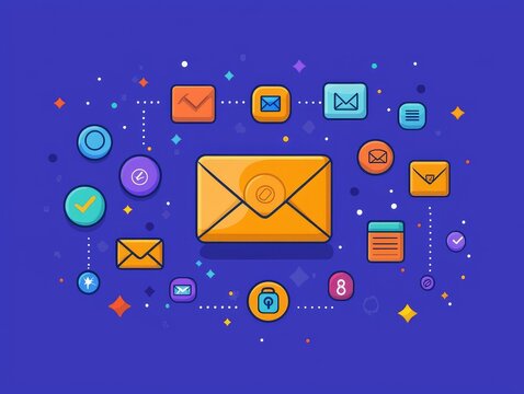 A clean flat design of a promotional email campaign, featuring a loyalty program that offers tiered rewards, with colorful icons representing exclusive discounts for top-tier members.