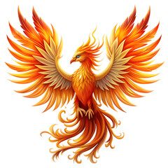 phoenix on white background