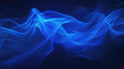 Abstract Blue Wavy Energy Background Design