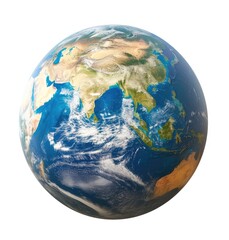 Detailed Earth Globe Focus on Asia and Oceania