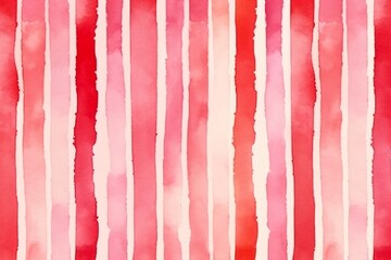 Red and pink watercolor vertical stripes background 