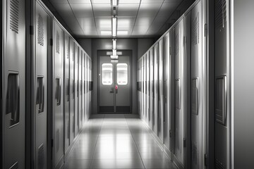 Naklejka premium ia generated. corridor in a building