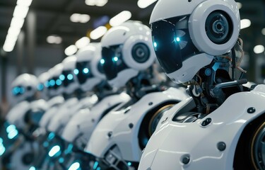 Fototapeta premium Advanced Robotics Technology on the Production Line