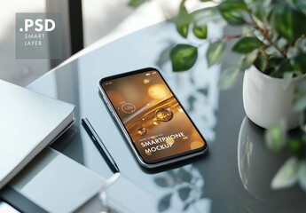 Mobile phone mockup, genrative ai Iimage