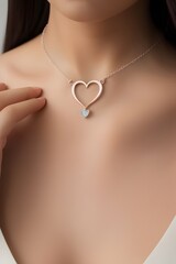 ia generated. heart shaped pendant