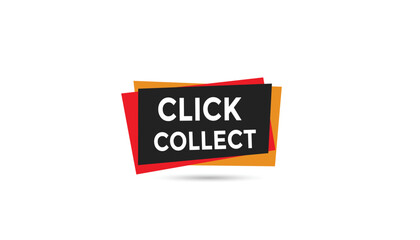 Click collect web banner templates. Vector Illustration 

