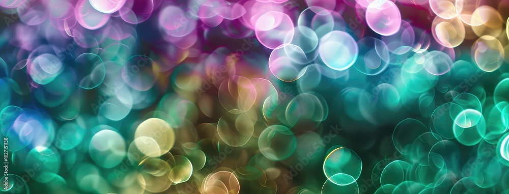 Poster Vibrant Bokeh Lights for Festive Background