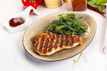 Delicous grilled pork meat steak