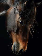 Naklejka premium horse running in the desert