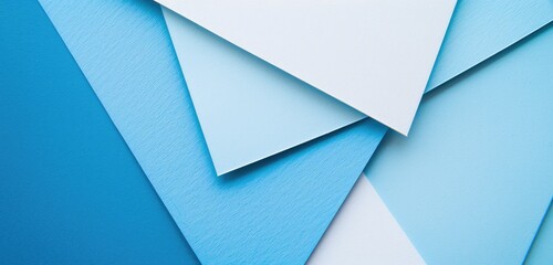 Abstract Blue and White Paper Overlap Design
