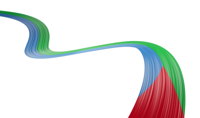 3d Flag Of Eritrea 3d Wavy Shiny Eritrea Ribbon Isolated On White Background, 3d illustration
