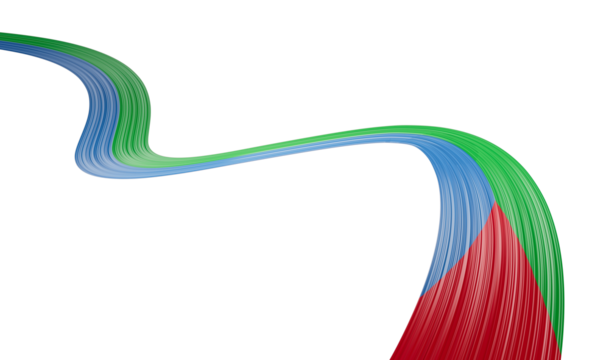 3d Flag Of Eritrea 3d Wavy Shiny Eritrea Ribbon Isolated On White Background, 3d illustration
