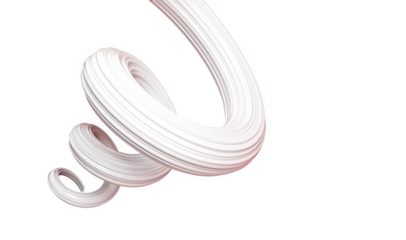 Abstract Japan flag ribbon isolated background Red and White 3d illustration
