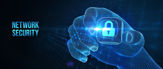 Cyber crime and internet privacy hacking. Network security, Cyber attack, Computer Virus, Ransomware and Malware Concept. 3d illustration