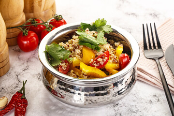 Dietary vegetarian quinoa with vegetables