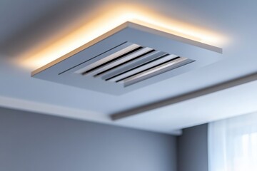 Modern ceiling air vent with ambient lighting