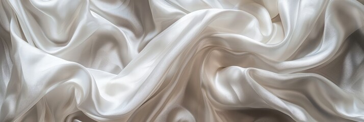Fototapeta premium Luxurious White Satin Silk as Soft Background