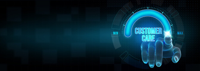 Individual customer service and CRM. Customer care. 3d illustration