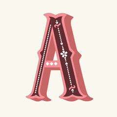 decorated letter a alphabet abc