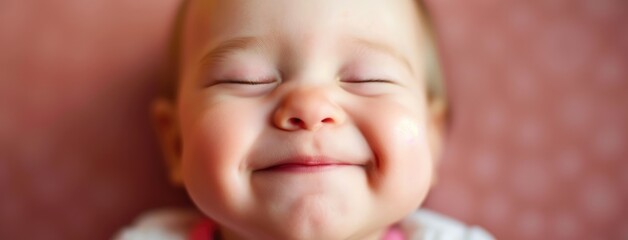 Joyful Infant with a Charming Smile Close-up
