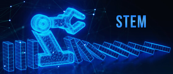 Science, technology, engineering and math. STEM concept. Business, Technology, Internet and network concept. 3d illustration