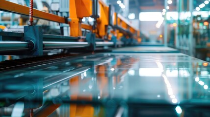 High-Tech Glass Manufacturing Line in Action